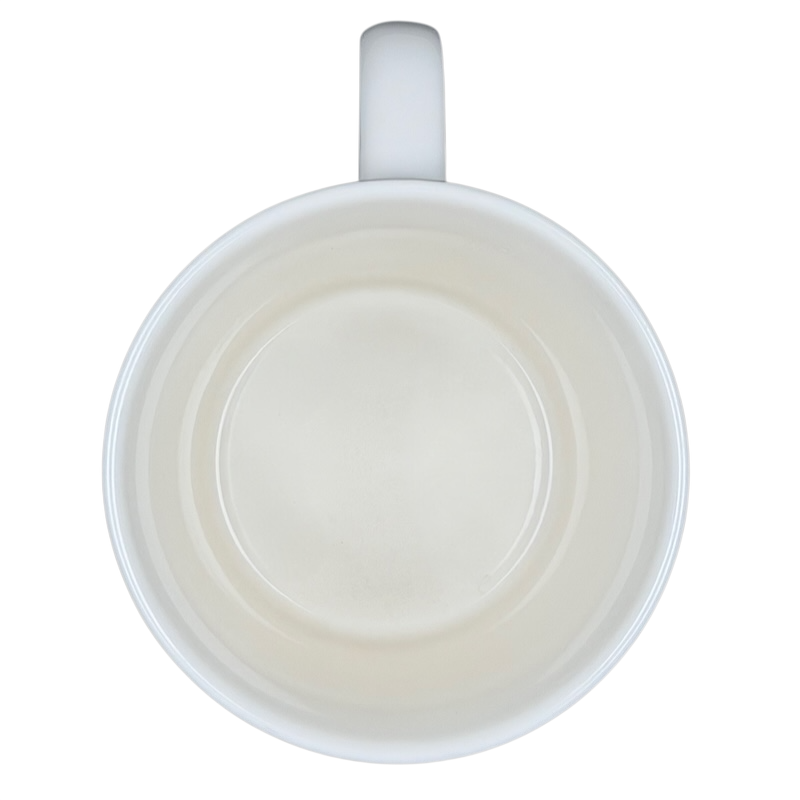 Inside view of Blue Polka Dots Stripes Mug Starbucks showcasing a clean, spacious interior