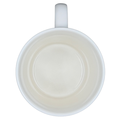 Inside view of Blue Polka Dots Stripes Mug Starbucks showcasing a clean, spacious interior