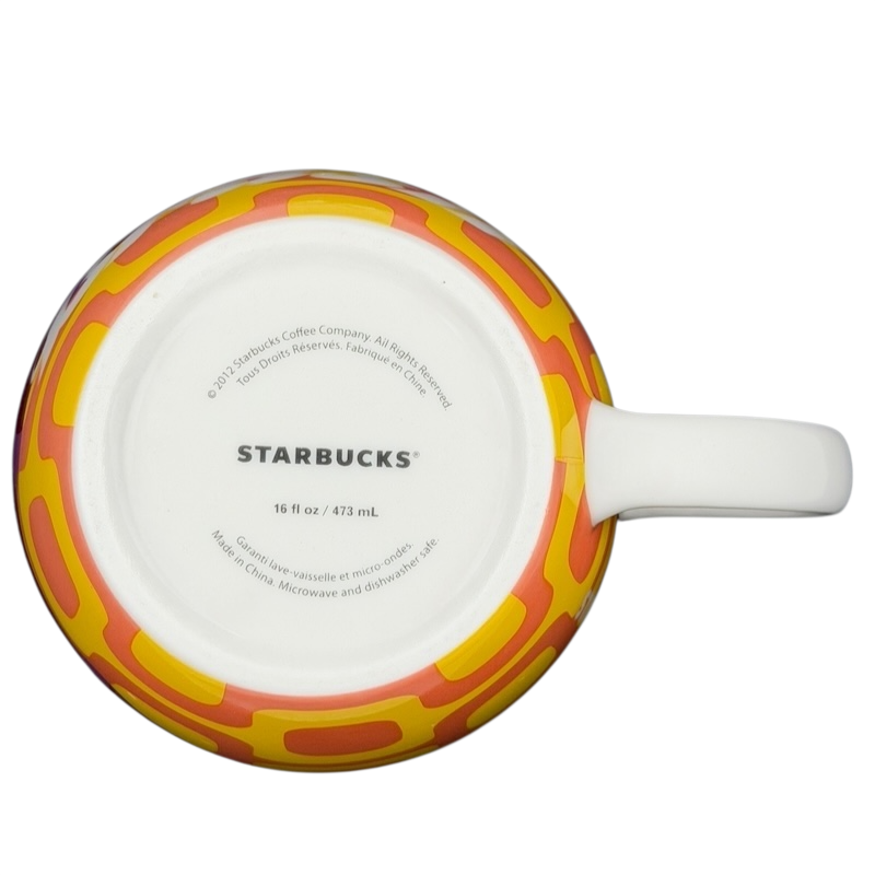 Starbucks Brasil retro vintage mug 2012 featuring a colorful design and 16 oz capacity