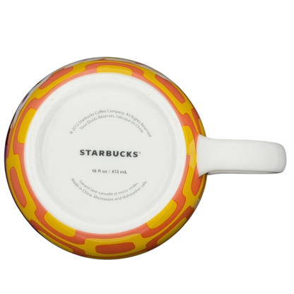 Starbucks Brasil retro vintage mug 2012 featuring a colorful design and 16 oz capacity