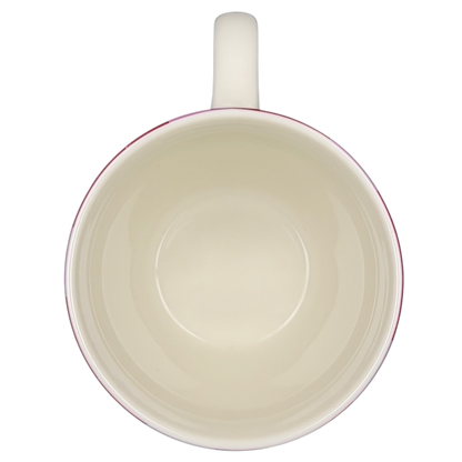 Inside view of a Starbucks Brasil retro vintage mug 2012 with a smooth white finish