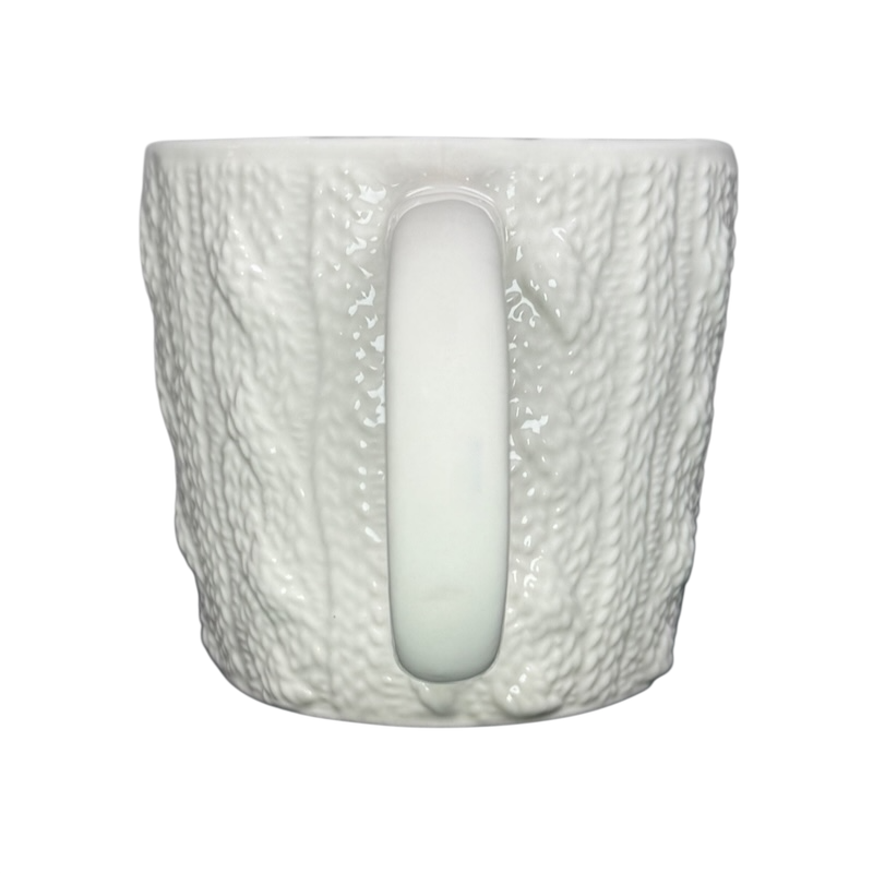 Starbucks cable knit mug featuring an elegant textured design for warm beverages