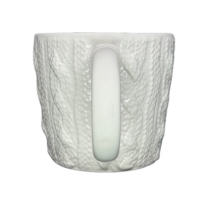 Starbucks cable knit mug featuring an elegant textured design for warm beverages
