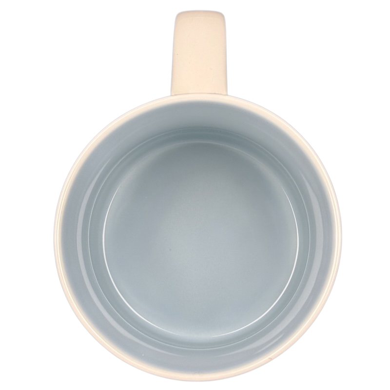 Inside view of the Starbucks Chicago Been There Series collectible mug in soft blue color