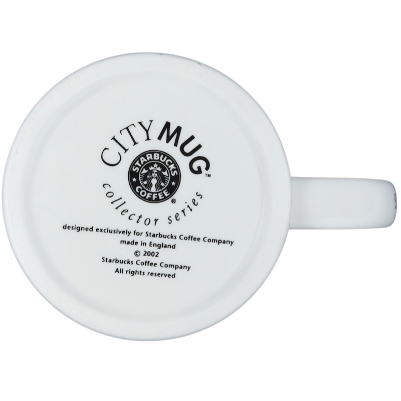 Bottom view of Starbucks City Mug Collector Series London showing logo and design details