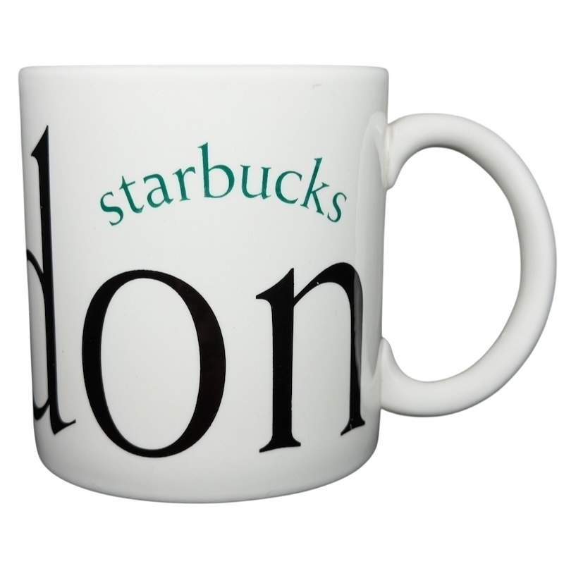 Starbucks City Mug Collector Series London featuring iconic city name design