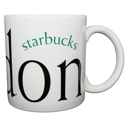 Starbucks City Mug Collector Series London featuring iconic city name design