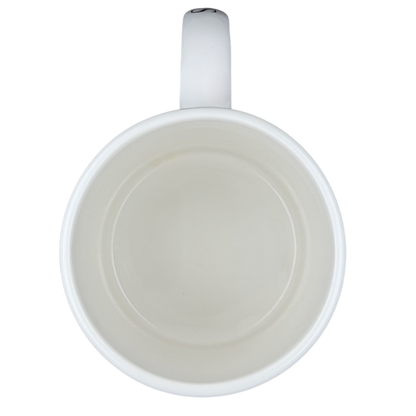 Top view of a plain white Starbucks City Mug Collector Series London showing inside design