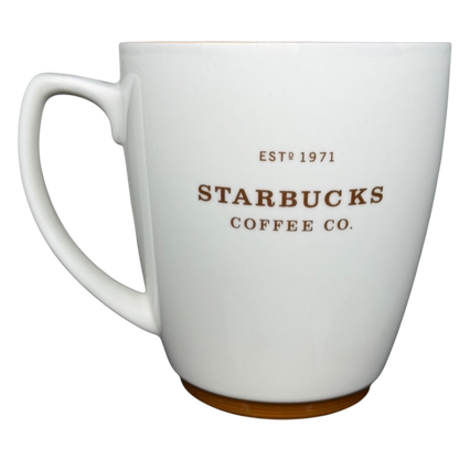 Starbucks Coffee ESTD 1971 Brown Abbey 2008 Mug with a classic white design and brown lettering