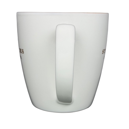 Starbucks Coffee ESTD 1971 Brown Abbey 2008 Mug with a simple white design and smooth handle