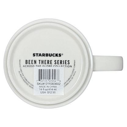 Bottom view of collectible Starbucks mug New Mexico from Been There Series with SKU and product details