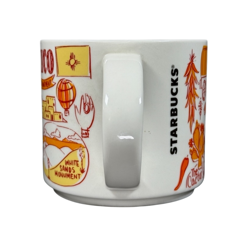 Starbucks collectible Starbucks mug New Mexico with state landmarks and colorful illustrations
