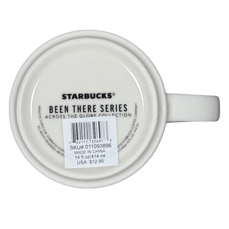 Bottom view of Starbucks Delaware Been There mug showing brand and series details
