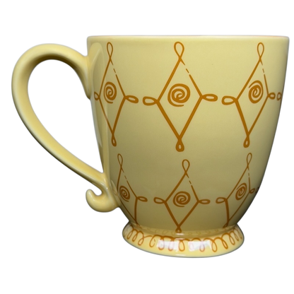 Diamond Swirl Yellow Mug Starbucks featuring a decorative swirl pattern for stylish coffee enjoyment