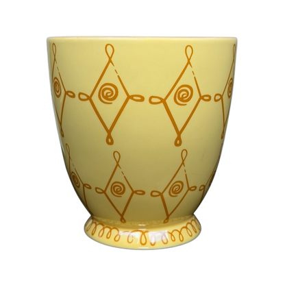 Diamond Swirl Yellow Mug Starbucks featuring a decorative diamond pattern in warm tones