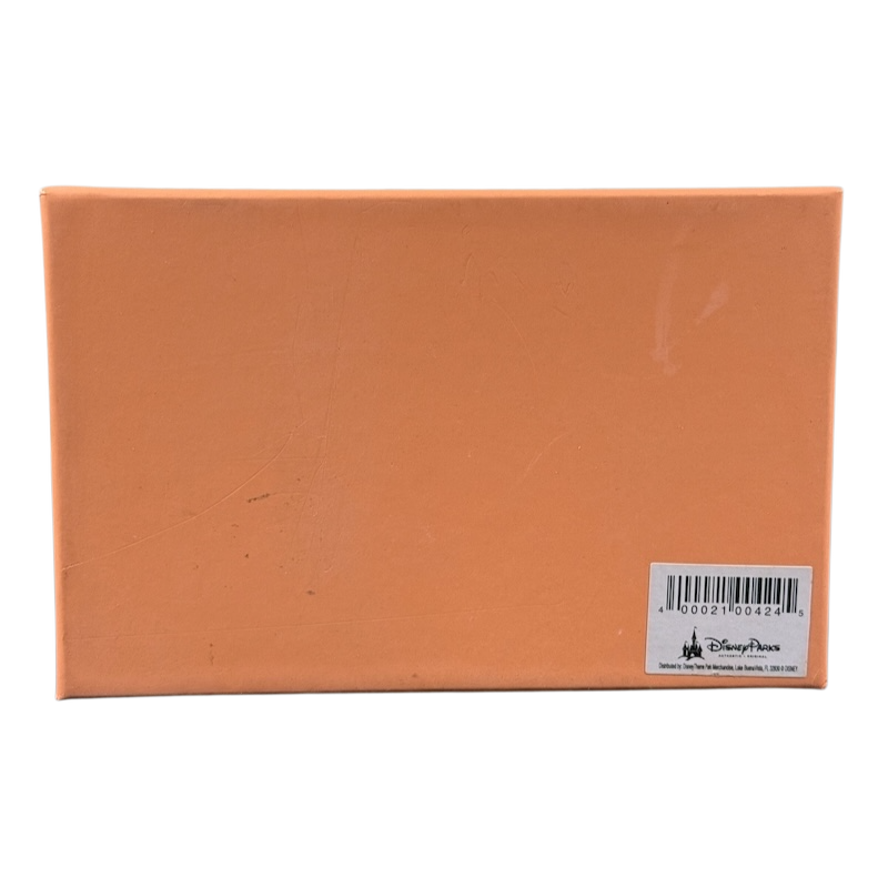 Back view of box packaging for Disneyland Starbucks Been There Series mug in orange with Disney Parks label