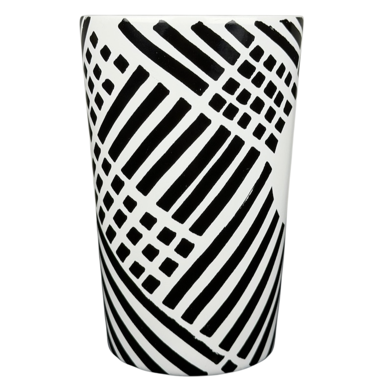 Dot collection collectible Starbucks zebra mug featuring a striking black and white striped design
