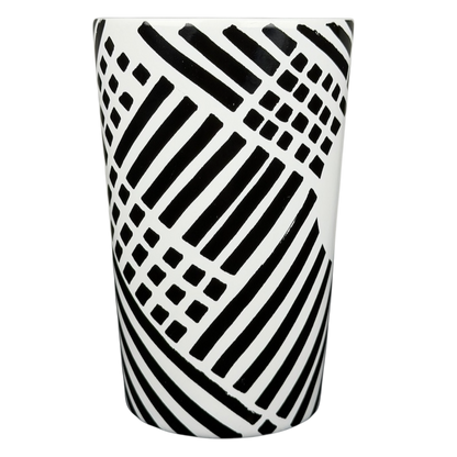 Dot collection collectible Starbucks zebra mug featuring a striking black and white striped design