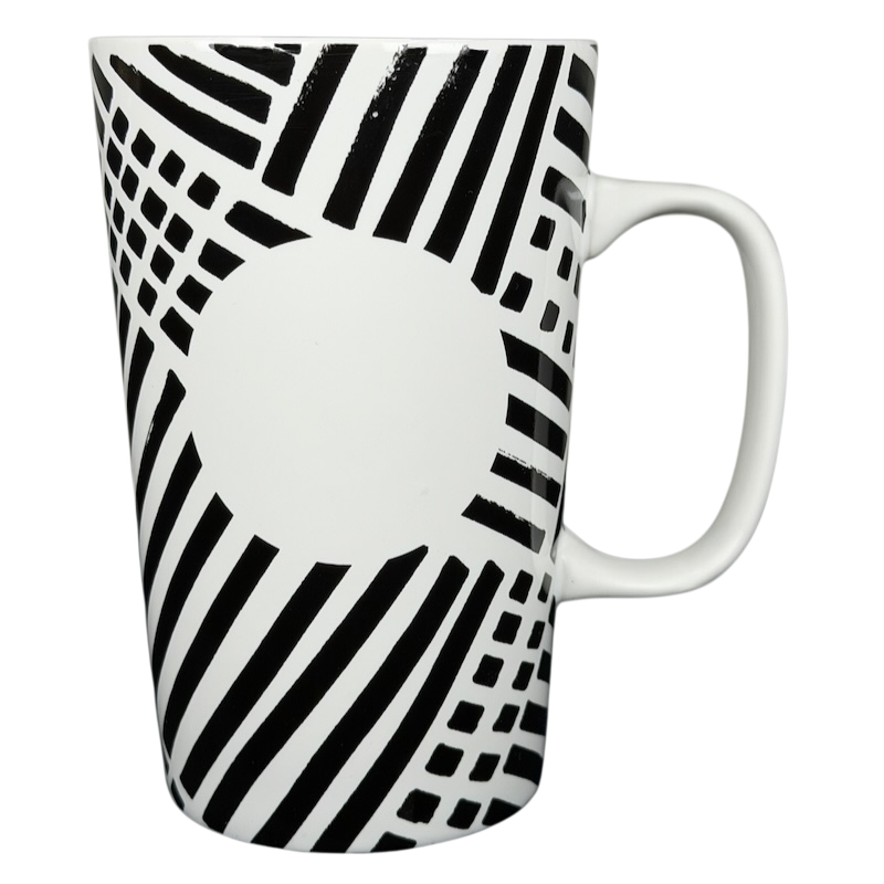 Dot collection collectible Starbucks zebra mug with bold black and white patterns