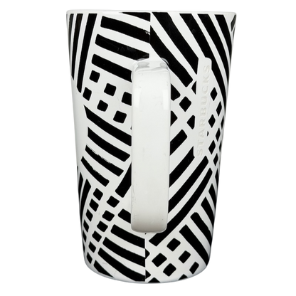 Dot collection collectible Starbucks zebra mug featuring a bold black and white geometric design