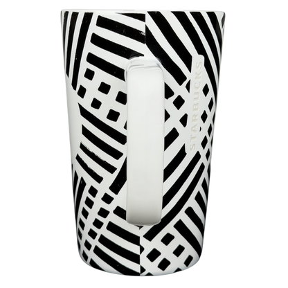 Dot collection collectible Starbucks zebra mug featuring a bold black and white design