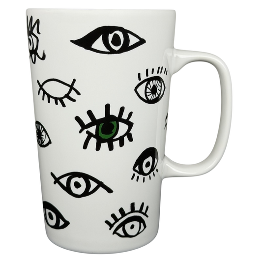 Starbucks Dot Collection Eyes mug featuring an artistic design with varying eye motifs