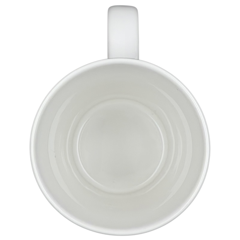 Starbucks Dot Collection Eyes mug interior view in clean white porcelain