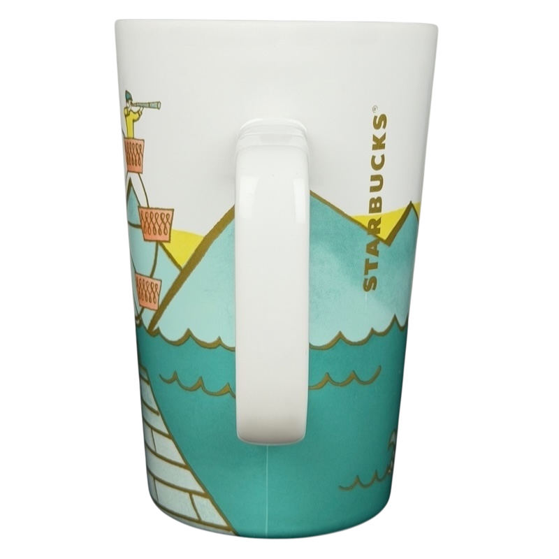Starbucks Dot Collection Ferris Wheel mug featuring a playful design with colorful landscapes