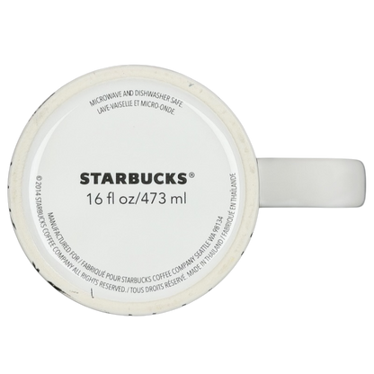 Starbucks Dot Collection geometric shapes mug 16oz showcasing a clean design with a durable finish