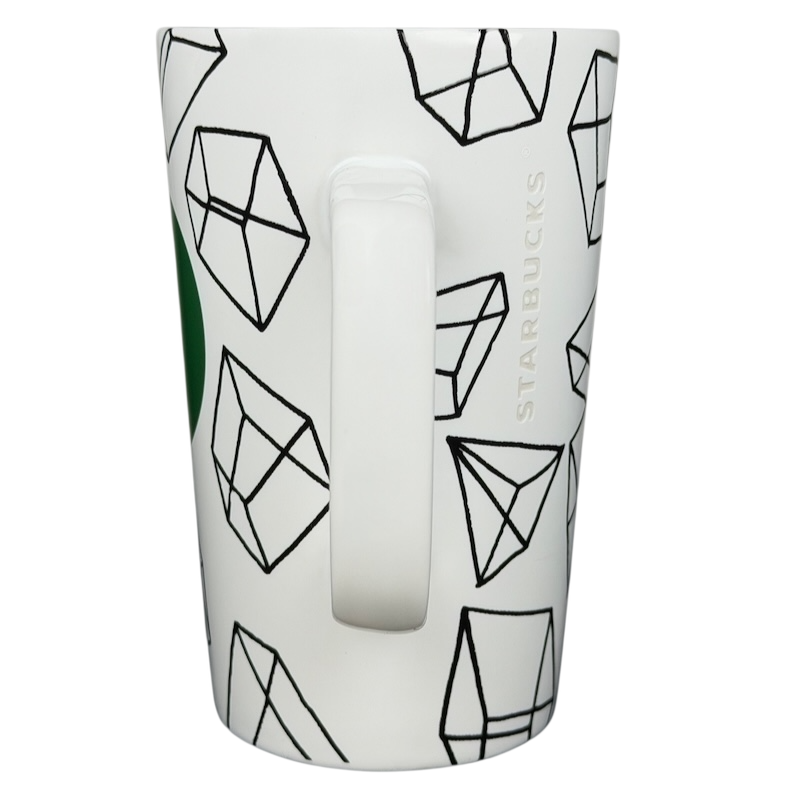 Starbucks Dot Collection geometric shapes mug 16oz featuring a unique design with cube patterns
