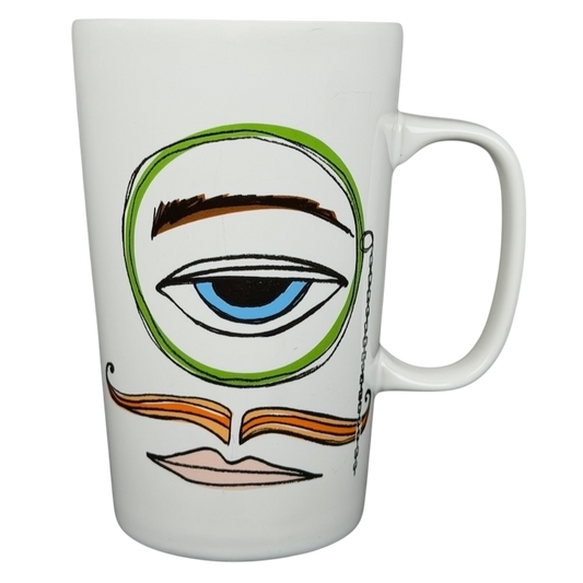 Starbucks Dot Collection Monocle Man mug featuring unique face design and vibrant colors