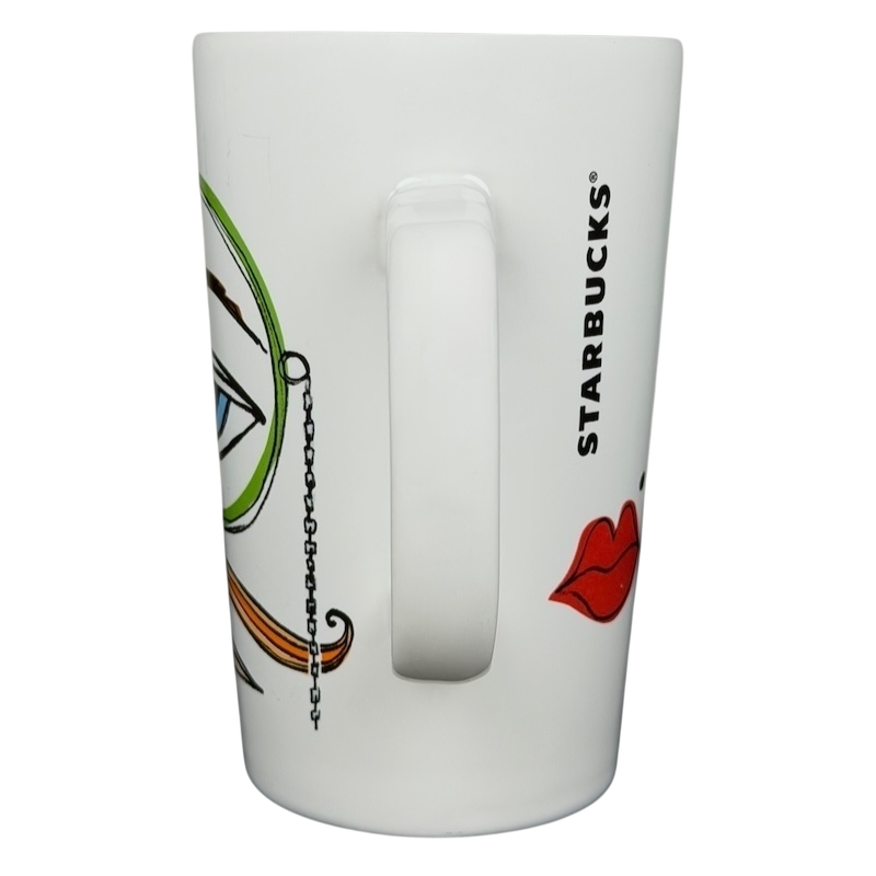 Starbucks Dot Collection Monocle Man mug featuring colorful design and bold graphics