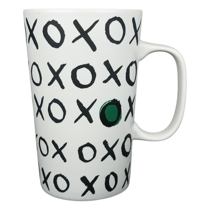 Dot collection Starbucks XOXO collectible mug with black and green XOXO pattern