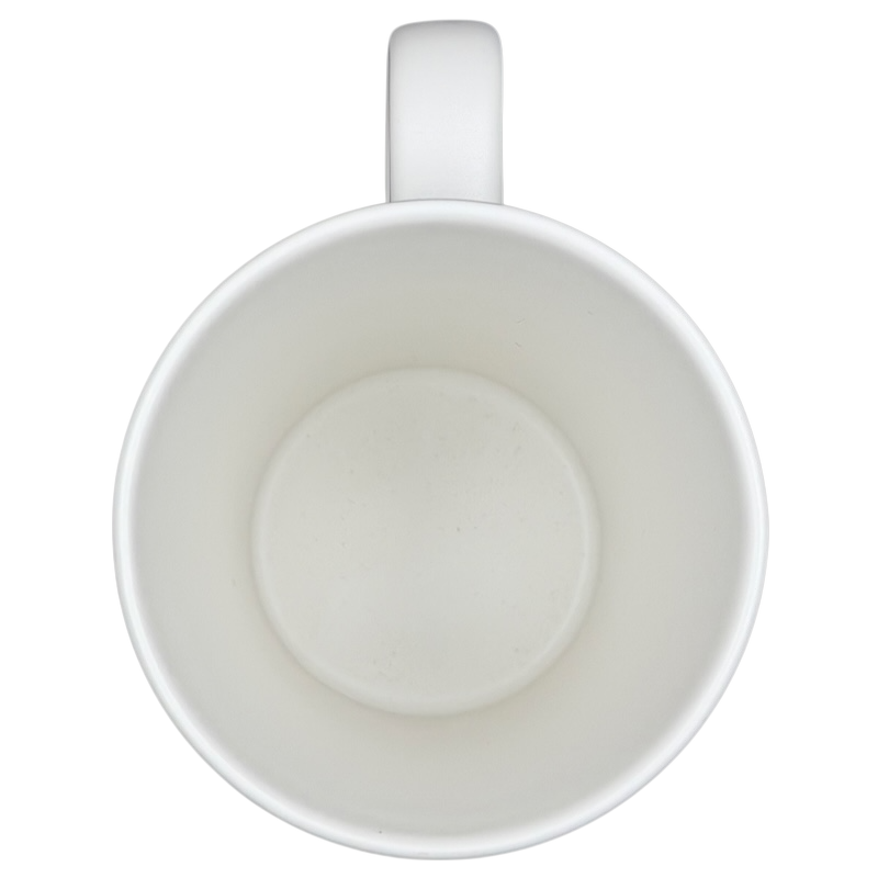 Inside view of the Dot collection Starbucks XOXO collectible mug, showcasing its smooth white finish