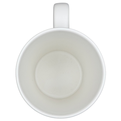 Inside view of the Dot collection Starbucks XOXO collectible mug, showcasing its smooth white finish