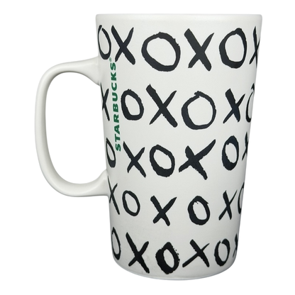 Dot collection Starbucks XOXO collectible mug with a playful black and white design