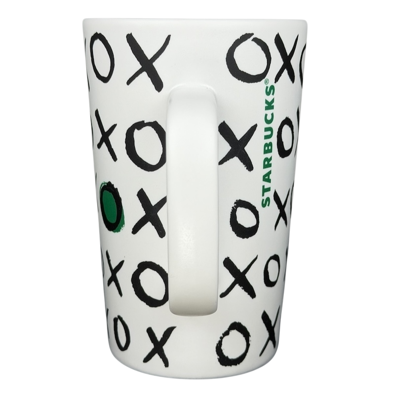 Dot collection Starbucks XOXO collectible mug with playful black and white design