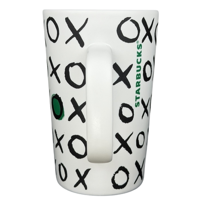 Dot collection Starbucks XOXO collectible mug with playful black and white design