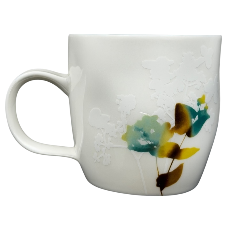 Starbucks Floral Watercolor Mug Starbucks with Elegant Flower Design and Smooth Ceramic Finish