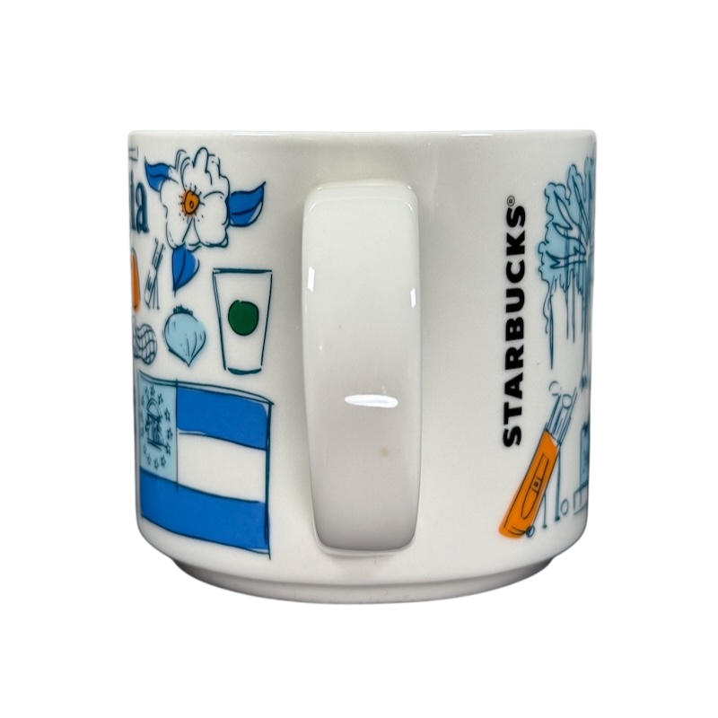 Starbucks Georgia Been There Series mug with state-themed illustrations and Starbucks logo