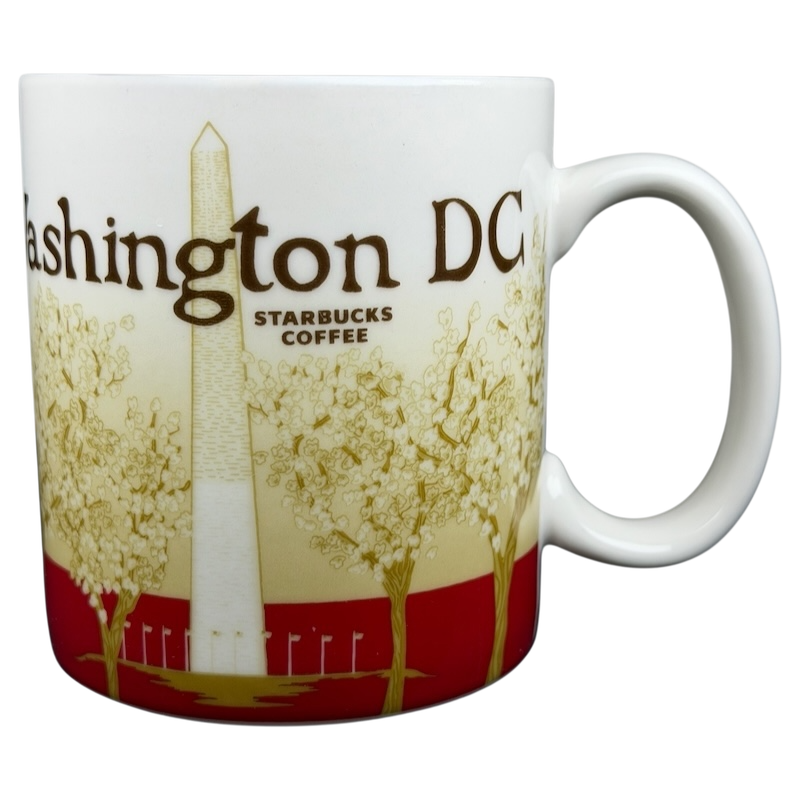 Global Icon Collector Series Washington DC Starbucks mug featuring the Washington Monument design