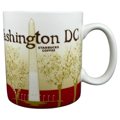 Global Icon Collector Series Washington DC Starbucks mug featuring the Washington Monument design