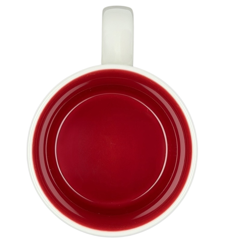 Interior view of a red Starbucks mug from the Global Icon Collector Series Washington DC