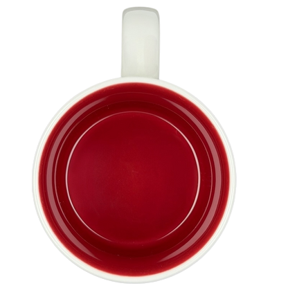 Interior view of a red Starbucks mug from the Global Icon Collector Series Washington DC