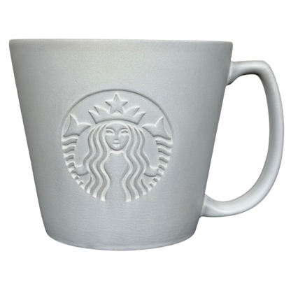 Grande Matte Gray Siren Collectible Mug Starbucks with embossed logo for coffee enthusiasts
