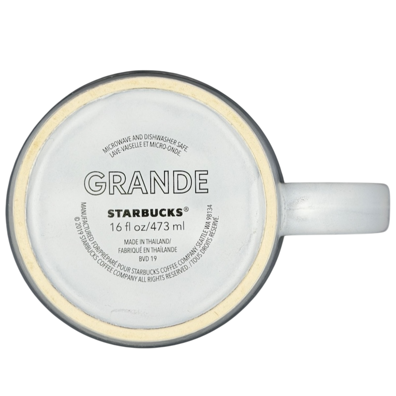 Grande Matte Gray Siren Collectible Mug Starbucks with a 16 oz capacity and dishwasher safe