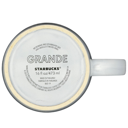 Grande Matte Gray Siren Collectible Mug Starbucks with a 16 oz capacity and dishwasher safe