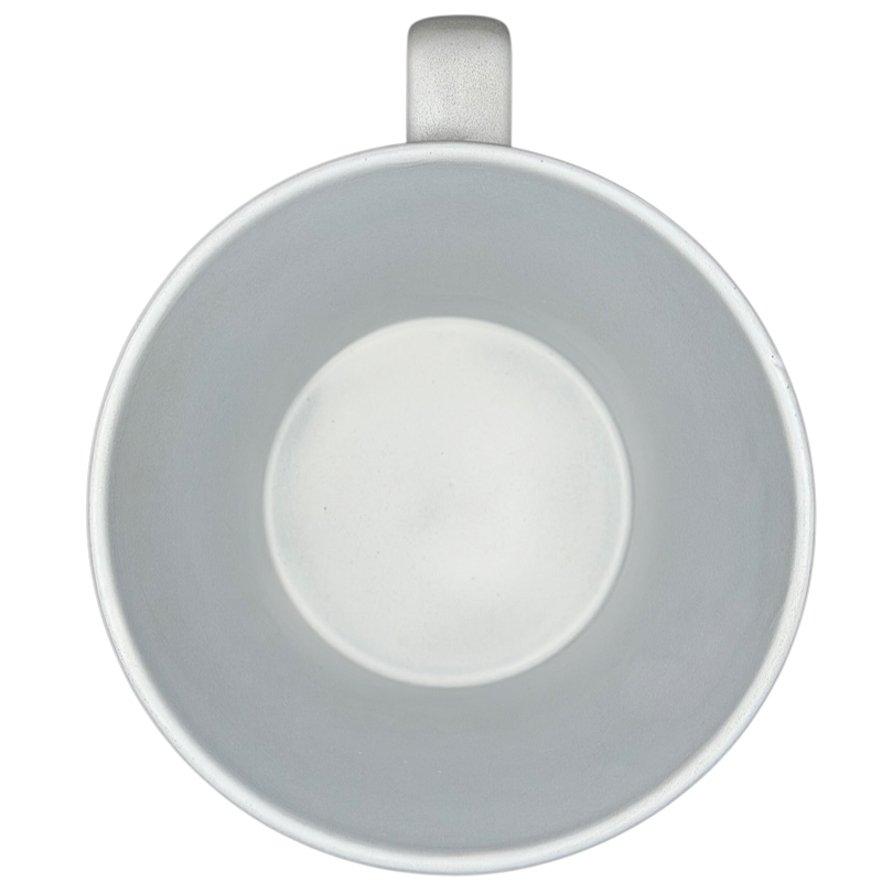 Inside view of the Grande Matte Gray Siren Collectible Mug Starbucks showcasing its smooth finish
