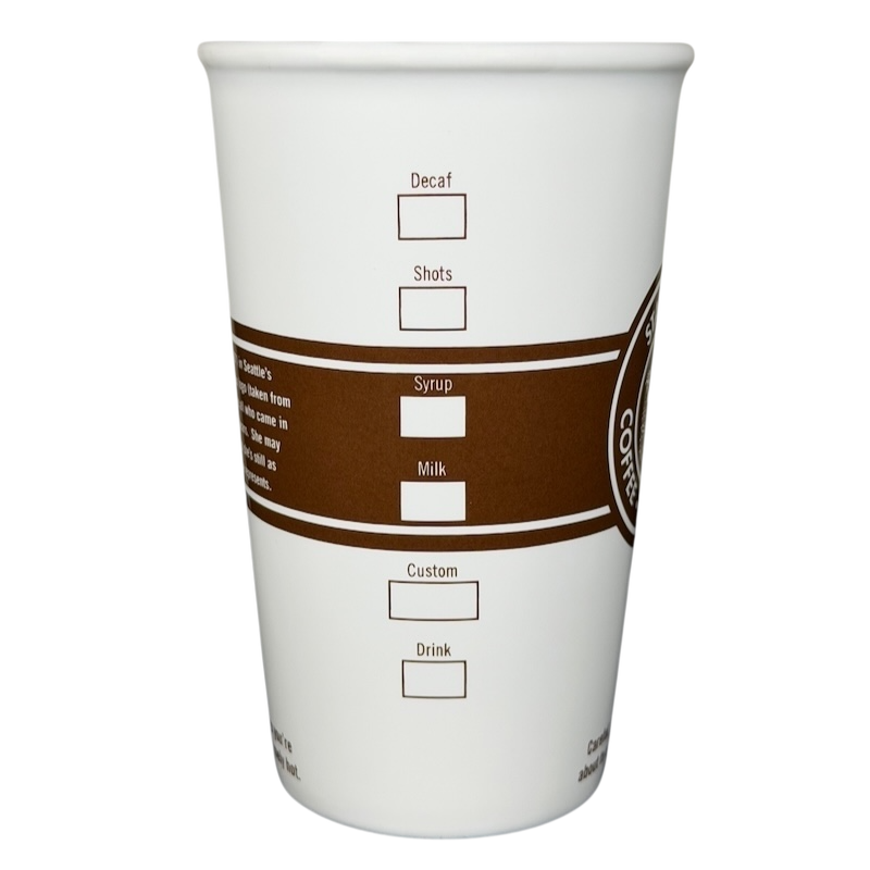 Starbucks Grande Siren First Logo vintage tall mug with coffee customization options