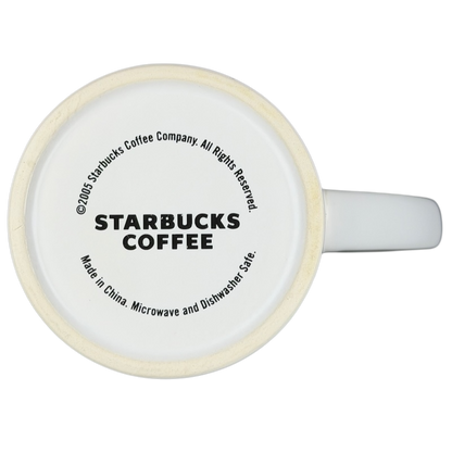Bottom view of the Starbucks grande siren vintage mug showing logo and care instructions